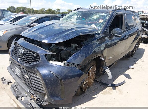 5TDLZRAH8MS080503 2021 TOYOTA HIGHLANDER Blue Przód lewy