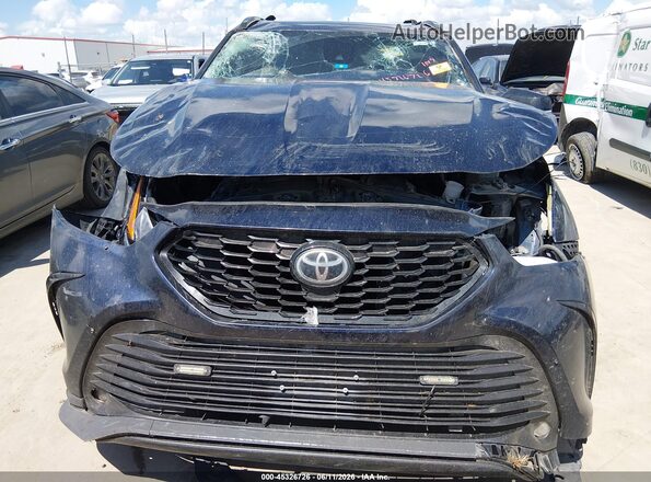 5TDLZRAH8MS080503 2021 TOYOTA HIGHLANDER Blue Widok zestawu wskaźników