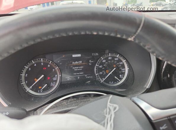 5TDLZRAH9MS049583 2021 TOYOTA HIGHLANDER Burgundy ხელსაწყოთა პანელის ხედი