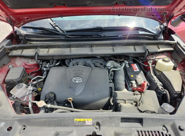 5TDLZRAH9MS049583 2021 TOYOTA HIGHLANDER Burgundy ძრავის განყოფილების ხედი
