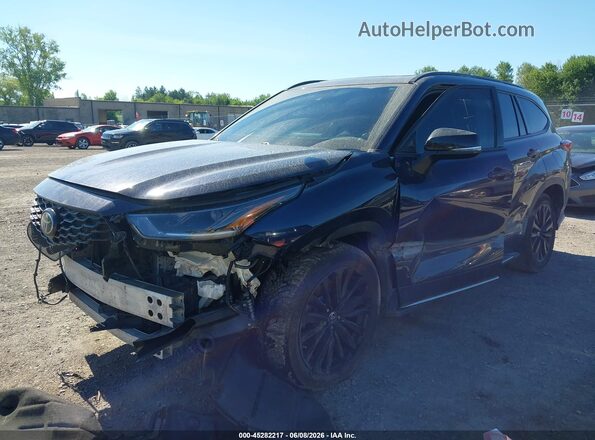 5TDLZRBH6MS119877 2021 TOYOTA HIGHLANDER Dark Blue წინა მარცხენა ხედი სამი მეოთხედიდან