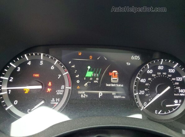 5TDLZRBH8MS111540 2021 TOYOTA HIGHLANDER Black Instrument cluster view