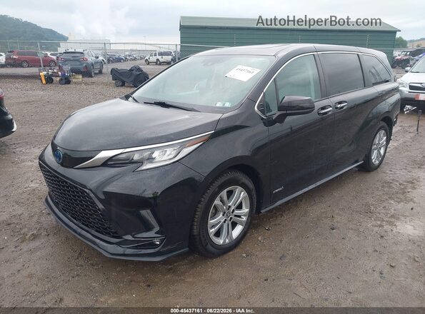 5TDXSKFC0MS002372 2021 TOYOTA SIENNA Black Առջևի ձախ երեք քառորդ տեսարան
