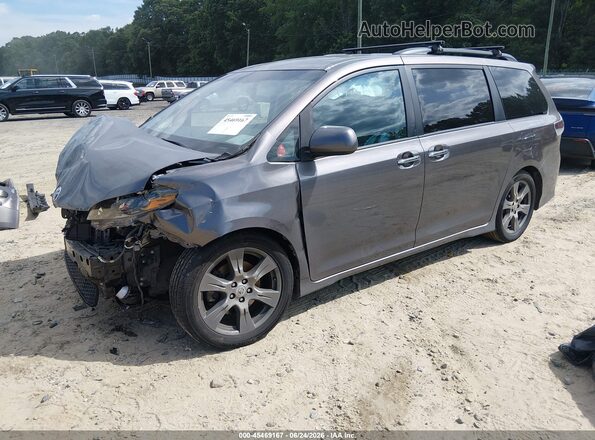 5TDXZ3DC1HS857866 2017 TOYOTA SIENNA Gray წინა მარცხენა ხედი სამი მეოთხედიდან