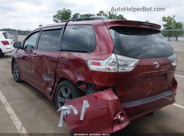 5TDXZ3DC5HS828967 2017 TOYOTA SIENNA Бордовый Задняя левая четверть