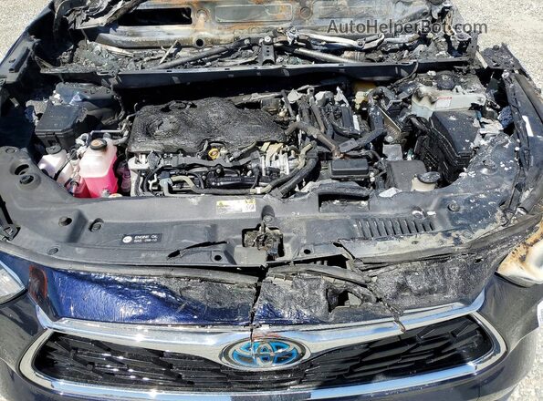 5TDYARAH1MS506979 2021 TOYOTA HIGHLANDER Синий Вид подкапотного пространства