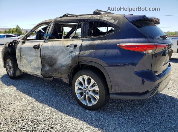 5TDYARAH1MS506979 2021 TOYOTA HIGHLANDER Синий Задняя левая четверть