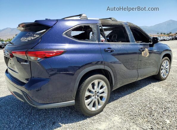 5TDYARAH1MS506979 2021 TOYOTA HIGHLANDER Синий Задняя правая четверть