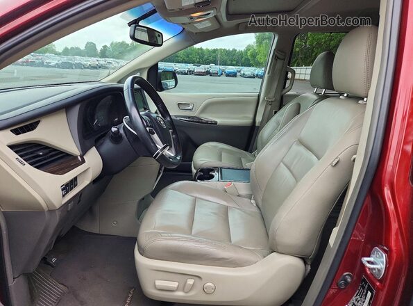 5TDYK3DC4GS717530 2016 TOYOTA SIENNA Red Front interior view