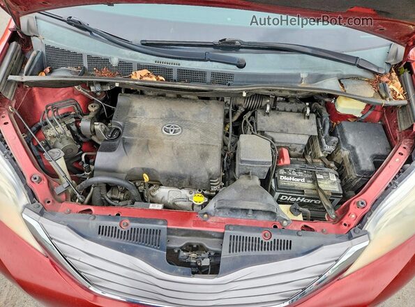 5TDYK3DC4GS717530 2016 TOYOTA SIENNA Red Engine compartment view