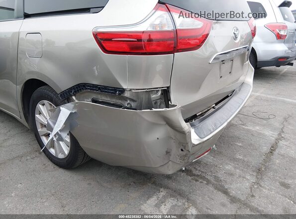 5TDYK3DC9GS719340 2016 TOYOTA SIENNA Gold 