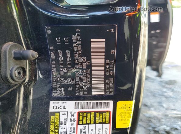 5TDYK3DCXGS707262 2016 TOYOTA SIENNA Black VIN sticker view