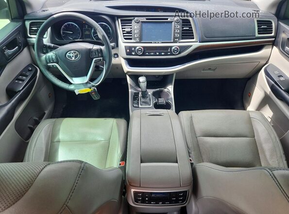 5TDYKRFH8GS161668 2016 TOYOTA HIGHLANDER Silver Вид панелі приладів