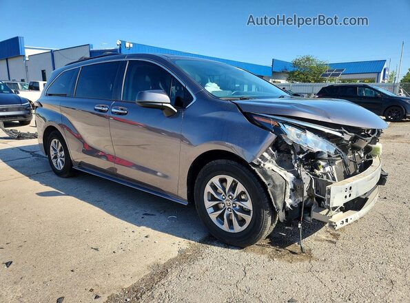 5TDYRKEC0MS032666 2021 TOYOTA SIENNA Gray Передня права чверть