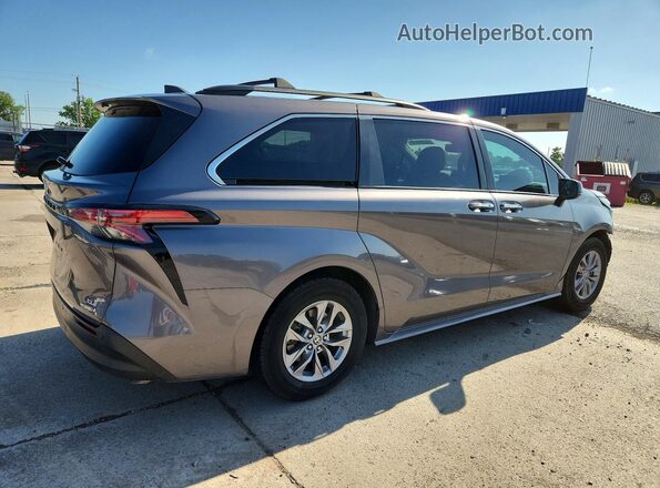 5TDYRKEC0MS032666 2021 TOYOTA SIENNA Gray Задня права чверть