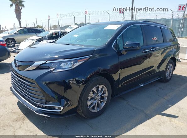 5TDYRKEC1TS294176 2026 TOYOTA SIENNA Black წინა მარცხენა ხედი სამი მეოთხედიდან