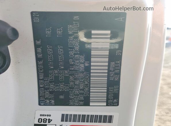 5TDYRKEC3MS034377 2021 TOYOTA SIENNA White Vista interior de 360 grados