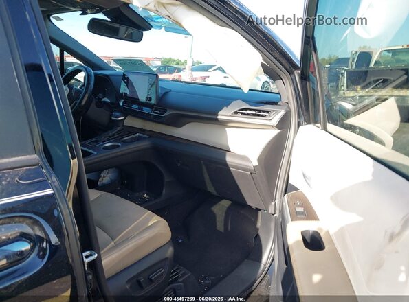 5TDYRKEC6NS103161 2022 TOYOTA SIENNA Black წინა სალონის ხედი