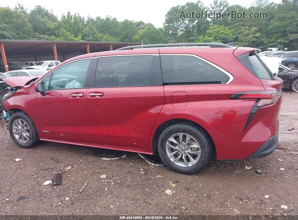 5TDYRKEC9MS019270 2021 TOYOTA SIENNA Red სალონის 360-გრადუსიანი ხედი