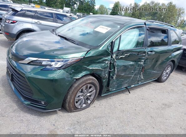 5TDYSKFC3TS249761 2026 TOYOTA SIENNA Green წინა მარცხენა ხედი სამი მეოთხედიდან