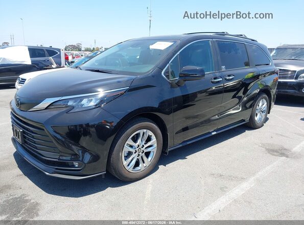 5TDYSKFC6TS258423 2026 TOYOTA SIENNA Black წინა მარცხენა ხედი სამი მეოთხედიდან