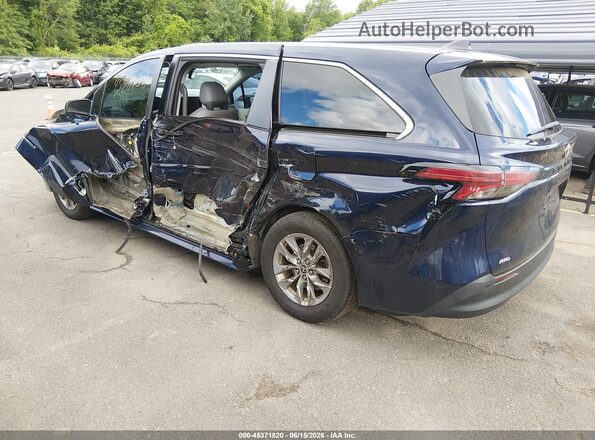 5TDYSKFC8MS001782 2021 TOYOTA SIENNA Dark Blue Rear left