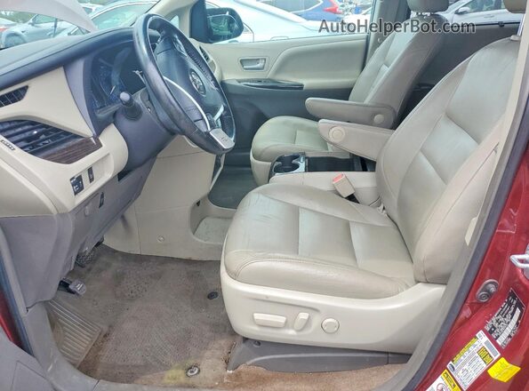 5TDYZ3DC2HS794720 2017 TOYOTA SIENNA Red Vista interior delantera