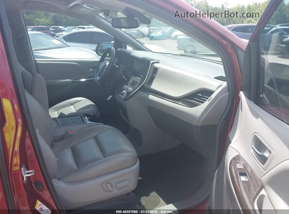 5TDYZ3DC3JS964993 2018 TOYOTA SIENNA Red Вид салону спереду