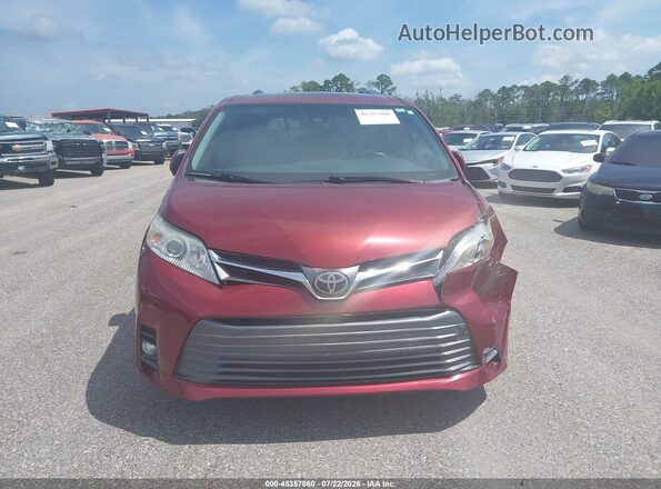 5TDYZ3DC3JS964993 2018 TOYOTA SIENNA Red Вид щитка приладів