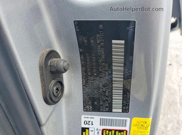 5TDYZ3DC3KS002744 2019 TOYOTA SIENNA Silver VIN კოდის სტიკერის ხედი
