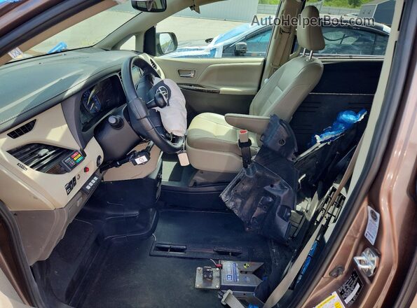 5TDYZ3DC3LS067174 2020 TOYOTA SIENNA Tan Widok wnętrza z przodu