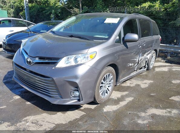5TDYZ3DC4JS933865 2018 TOYOTA SIENNA Gray Vista tres cuartos delantera izquierda