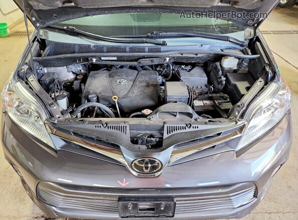 5TDYZ3DC4JS962685 2018 TOYOTA SIENNA Серый Вид подкапотного пространства