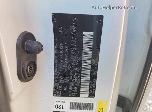 5TDYZ3DC5HS832862 2017 TOYOTA SIENNA White Vista interior de 360 grados