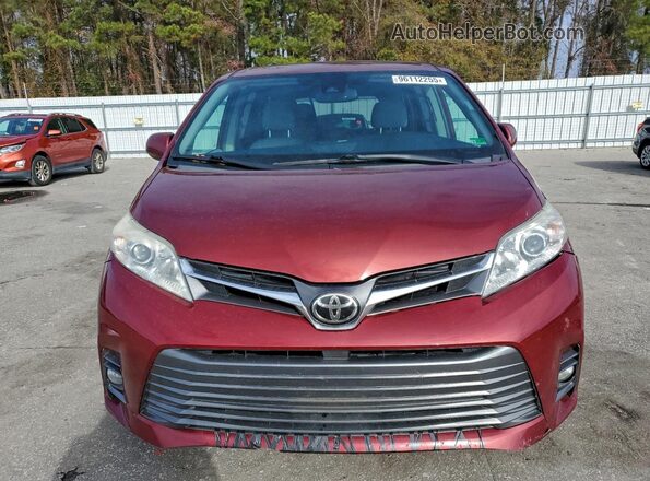 5TDYZ3DC5JS916329 2018 TOYOTA SIENNA Red წინა ხედი