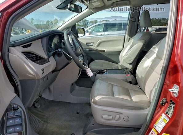 5TDYZ3DC5JS916329 2018 TOYOTA SIENNA Red წინა სალონის ხედი