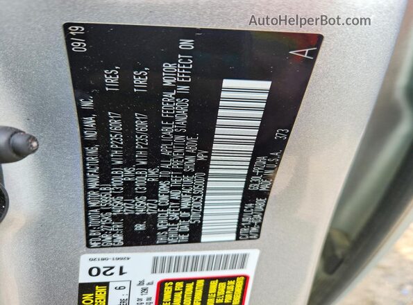5TDYZ3DC5LS050070 2020 TOYOTA SIENNA Silver Vista de la etiqueta del VIN