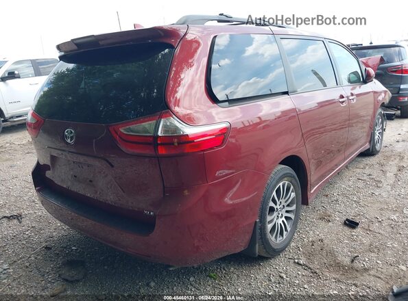 5TDYZ3DC9JS939404 2018 TOYOTA SIENNA Burgundy Задня права чверть