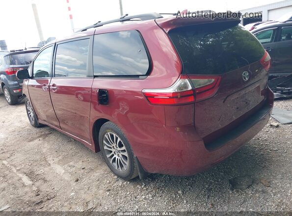 5TDYZ3DC9JS939404 2018 TOYOTA SIENNA Burgundy Задня ліва чверть