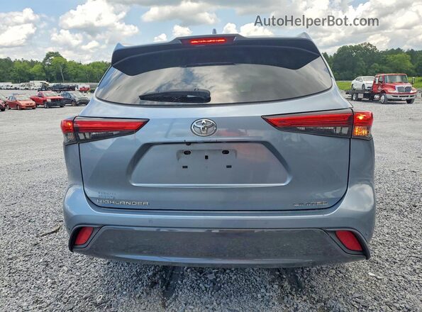 5TDYZRAH0LS010076 2020 TOYOTA HIGHLANDER Blue Вид ззаду