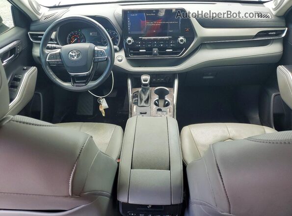 5TDYZRAH0LS010076 2020 TOYOTA HIGHLANDER Blue Вид панелі приладів