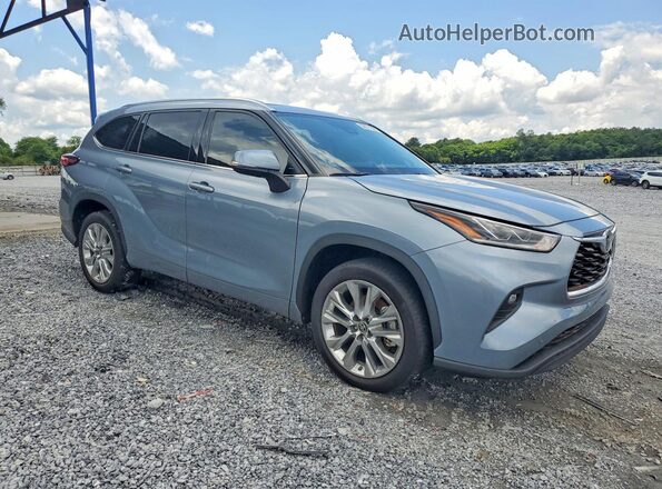 5TDYZRAH0LS010076 2020 TOYOTA HIGHLANDER Blue Передня права чверть