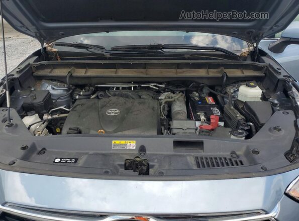 5TDYZRAH0LS010076 2020 TOYOTA HIGHLANDER Blue Вид задньої частини салону