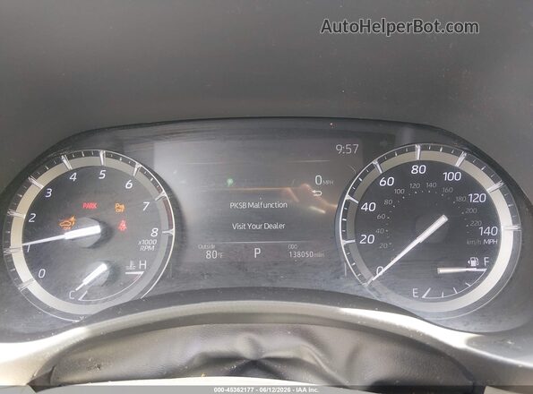 5TDYZRAH8LS020550 2020 TOYOTA HIGHLANDER Black Vista de los asientos traseros