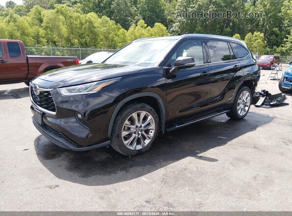 5TDYZRAH8LS020550 2020 TOYOTA HIGHLANDER Black Vista tres cuartos delantera izquierda