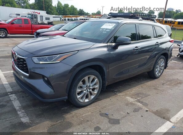 5TDYZRAH8LS024694 2020 TOYOTA HIGHLANDER Gray Առջևի ձախ երեք քառորդ տեսարան