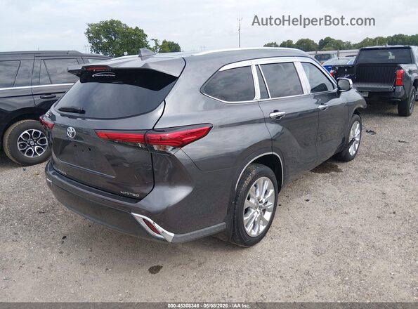 5TDYZRAHXLS003975 2020 TOYOTA HIGHLANDER Gray Trasero derecho