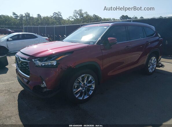 5TDYZRAHXLS028357 2020 TOYOTA HIGHLANDER Red Vista tres cuartos delantera izquierda
