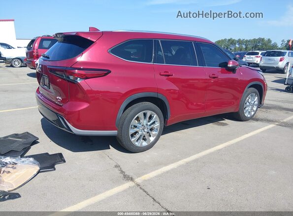 5TDYZRAHXLS028357 2020 TOYOTA HIGHLANDER Red Trasero derecho