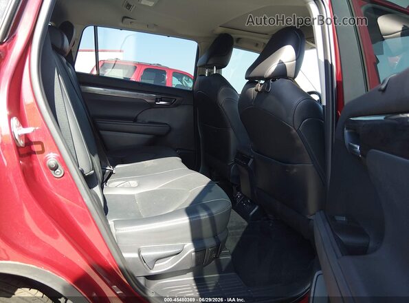 5TDYZRAHXLS028357 2020 TOYOTA HIGHLANDER Red Vista de la etiqueta del VIN